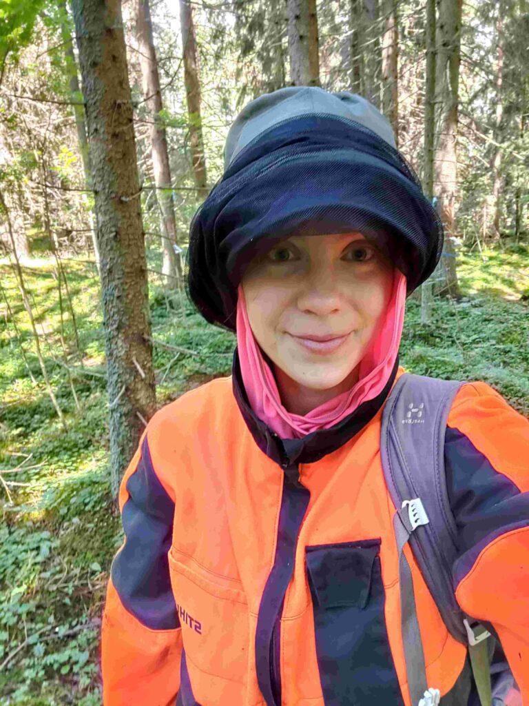 Metsänomistaja pihkan valutus
